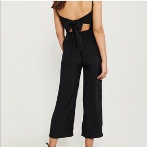 Abercrombie & Fitch Black Tie-Back Jumpsuit